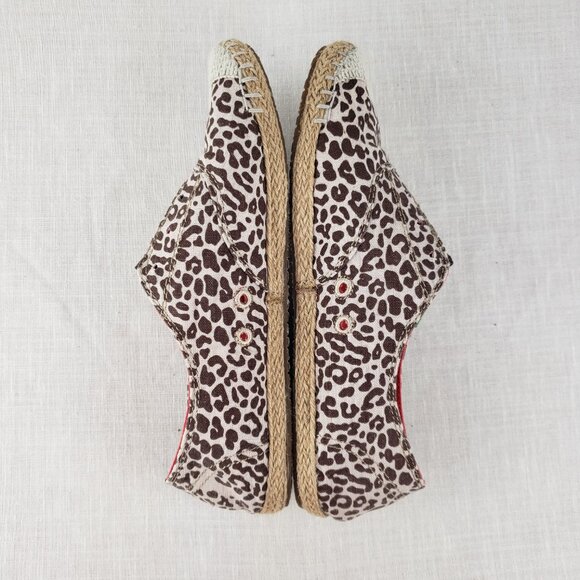 Sanuk Runaround Jute Cheetah Slip On Espadrille Flats Animal Print Womens Size 9 - Picture 6 of 11